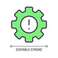 Adjusting problems RGB color icon. Setting issues. Optimization challenges. Improve technology flaws. Isolated vector illustration. Simple filled line drawing. Editable stroke