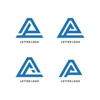 Letter A logo design vector with creative unique concept