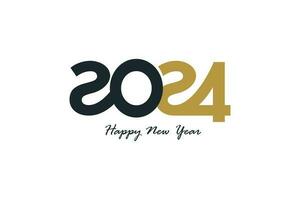 2024 new year logo design with modern unique concept vector