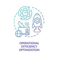 Operational efficiency optimization blue gradient concept icon. IoT benefits. Improve wireless connection abstract idea thin line illustration. Isolated outline drawing vector