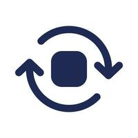 Spin animation black pixel perfect solid ui icon. Rotating object. Circular motion in video editor. Silhouette symbol on white space. Glyph pictogram for web, mobile. Isolated vector image