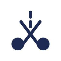 Trim black pixel perfect solid ui icon. Video cutter software. Media player. Online crop tool. Silhouette symbol on white space. Glyph pictogram for web, mobile. Isolated vector image
