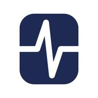 Heartbeat animation effect black pixel perfect solid ui icon. Video editing feature. Repeating pulse. Silhouette symbol on white space. Glyph pictogram for web, mobile. Isolated vector image