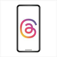 hilos arco iris logo, hilos social medios de comunicación. hilos social medios de comunicación y social red interfaz plantilla, decir más Campaña por hilos, hilos por instagram, julio 20, 2023 - dhaka, Bangladesh vector