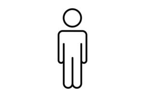 man icon. icon related to sign toilets, dressing room, bathroom. Line icon style design. Simple vector design editable