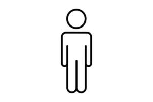 man icon. icon related to sign toilets, dressing room, bathroom. Line icon style design. Simple vector design editable