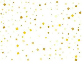 Golden Christmas Square Confetti. Vector illustration