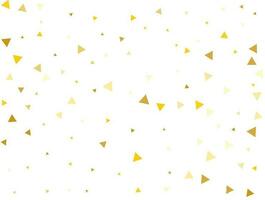 Gender Neutral Golden Triangular Confetti Background. Vector illustration