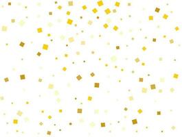 Golden Christmas Square Confetti. Vector illustration