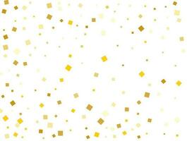 Golden Christmas Square Confetti. Vector illustration