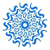 Blue color ethnic mandala patern design illustration. Perfect for logos, icons, stickers, tattoos, design elements for websites, advertisements and more. vector