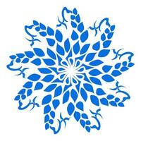 Blue color ethnic mandala patern design illustration. Perfect for logos, icons, stickers, tattoos, design elements for websites, advertisements and more. vector