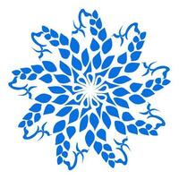 Blue color ethnic mandala patern design illustration. Perfect for logos, icons, stickers, tattoos, design elements for websites, advertisements and more. vector