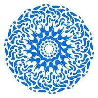 Blue color ethnic mandala patern design illustration. Perfect for logos, icons, stickers, tattoos, design elements for websites, advertisements and more. vector