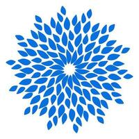 Blue color ethnic mandala patern design illustration. Perfect for logos, icons, stickers, tattoos, design elements for websites, advertisements and more. vector