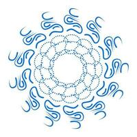 Blue color ethnic mandala patern design illustration. Perfect for logos, icons, stickers, tattoos, design elements for websites, advertisements and more. vector