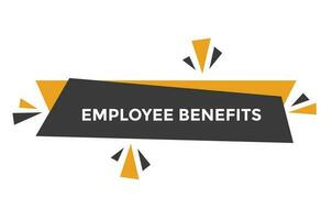 employee benefits button web banner templates. Vector Illustration