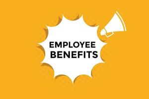 employee benefits button web banner templates. Vector Illustration