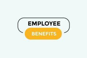 employee benefits button web banner templates. Vector Illustration