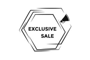 Exclusive sale button web banner templates. Vector Illustration