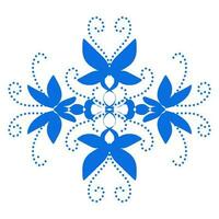 Blue color ethnic mandala patern design illustration. Perfect for logos, icons, stickers, tattoos, design elements for websites, advertisements and more. vector
