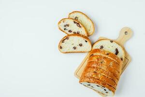 Sliced fine whole wheat bread photo