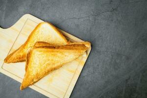 Sandwich bread on dark background photo