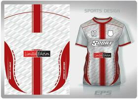 Vector sports shirt background image.White car tire tracks with red stripes pattern design, illustration, textile background for sports t-shirt, football jersey shirt