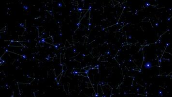 Virtual Particles Data Network Animation Background video