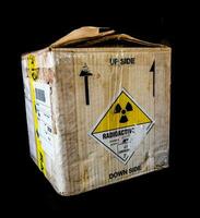 paquete de caja de papel de material radiactivo pequeño foto