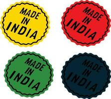 set of labels Made in india label product vector