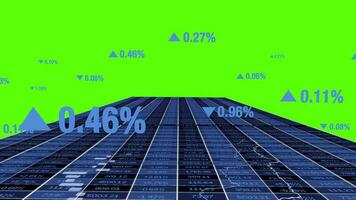 a green screen with a stock market chart isolated on green background video