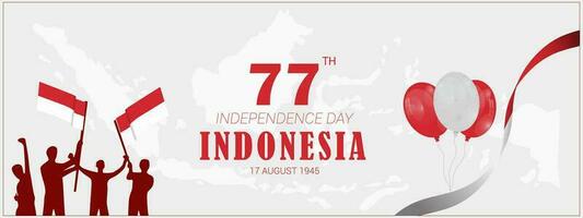 dia de la independencia de indonesia vector