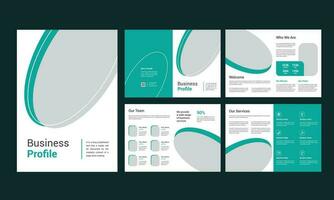 negocio perfil folleto diseño vector