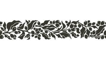 Coffee tree seamless pattern Vector shape of beans
