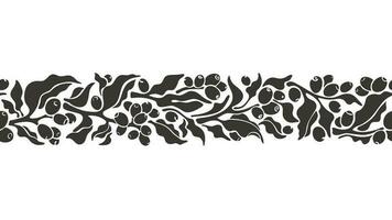 Coffee tree seamless pattern Vector shape of beans