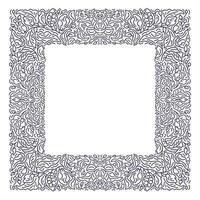 Cocoa square border. Abstract pattern Vector plant