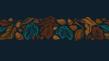 cacao sin costura modelo mano dibujado textura impresión vector