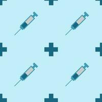 Medical syringe, seamless pattern, vector. vector