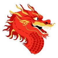 Chinese traditional dragon .Vector symbol of 2024 isolated on white background. vector