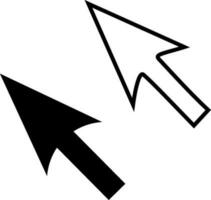 Computer mouse click pointer cursor arrow data, vector icon for apps and websites. Replaceable vector design.