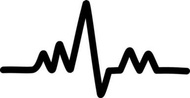 Heart rate monitor art vector icon for medical applications and websites. Replaceable vector design.