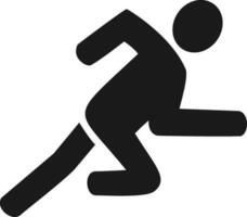 hombre rápido correr icono, prisa icono vector ilustración. hombre corriendo icono. sencillo diseño, carrera contorno estilo. línea vector, aislado en blanco antecedentes. reemplazable vector diseño.