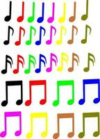 Music note, song, melody. Flat vector icon for music apps and websites. Replaceable vector design.