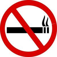 Smoking not allowed sign. Red prohibition symbol sign. Replaceable vector design. Vector illustration.