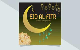 eid al fitr template design vector