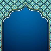 Blue islamic background vector