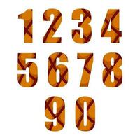 vector number 0-9 numeral system vector