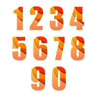 vector number 0-9 numeral system vector