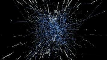 Abstract Virtual Particles Data Numbers Network Background video